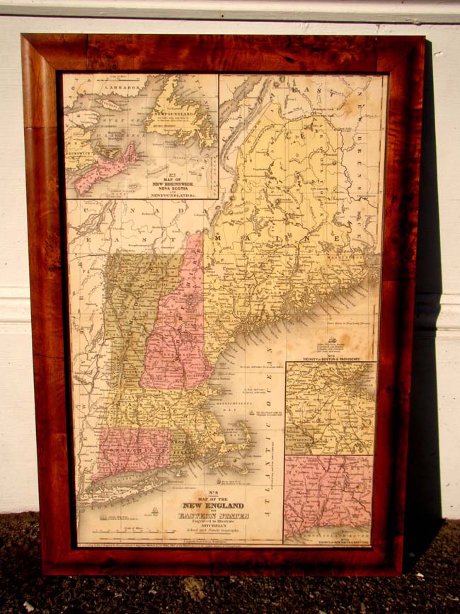 A Map of New England published by Augustus Mitchell in 1850